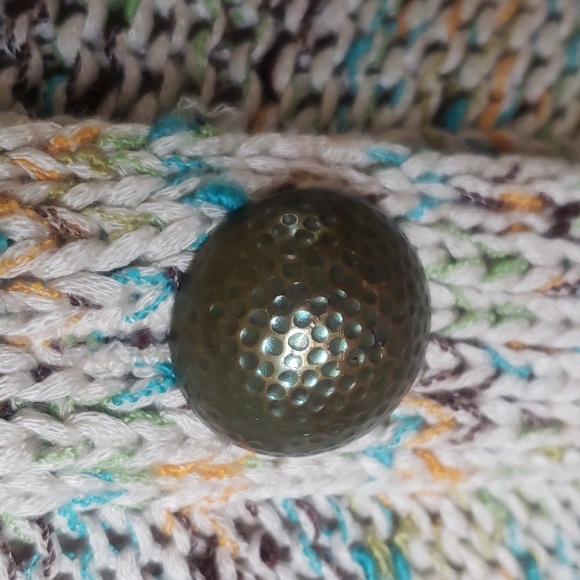 BCBGMAXAZRIA m multiple color open knit beaded lapels unique buttons - Picture 8 of 8